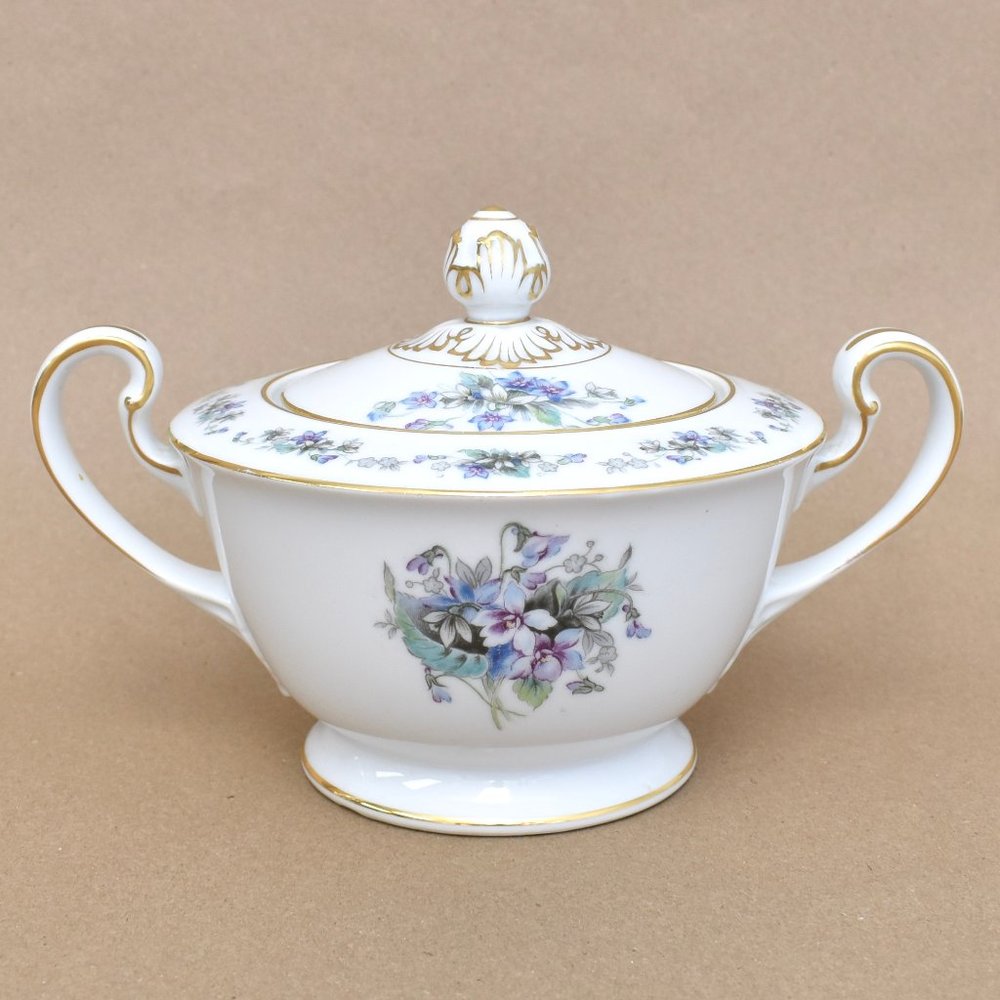 Noritake 'Violette' Gold Gilt Porcelain Sugar Bowl